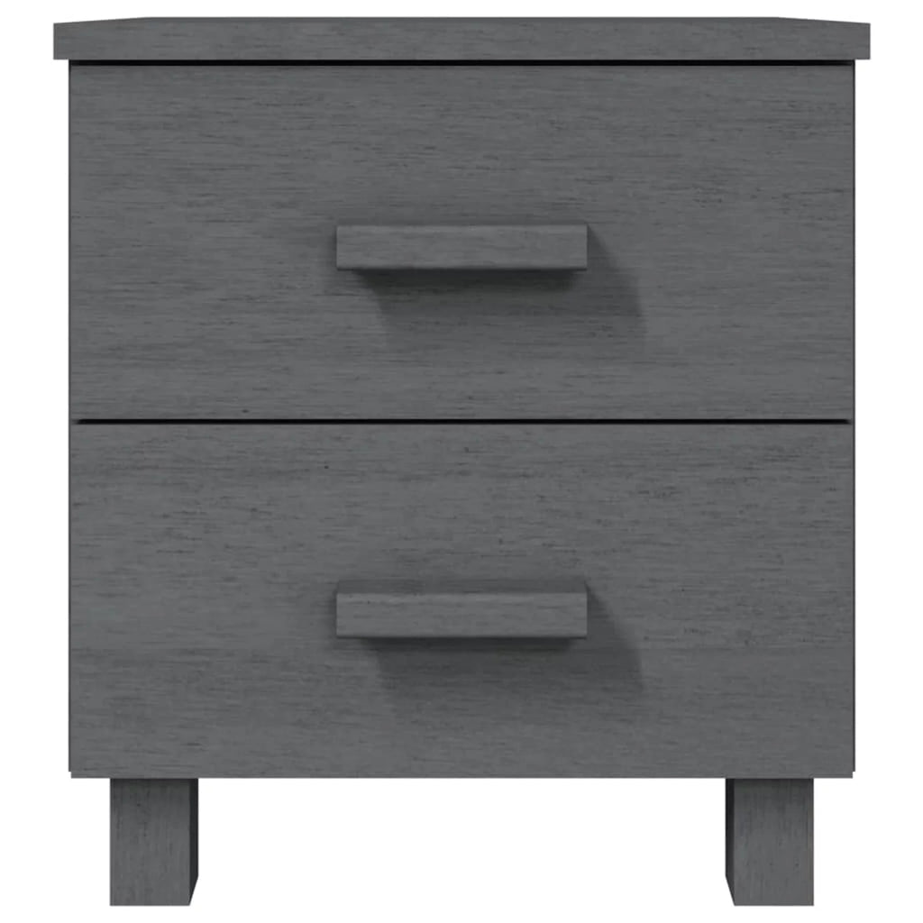 2 Piece Pine Wood Bedside Cabinets with Storage Drawers E236508