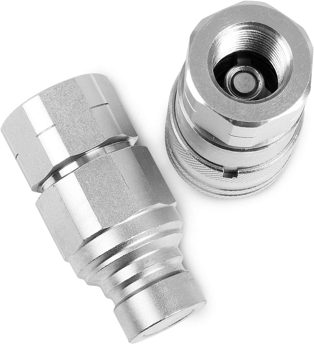 1/2 Flat Face Hydraulic Quick Connect Coupler Set E331