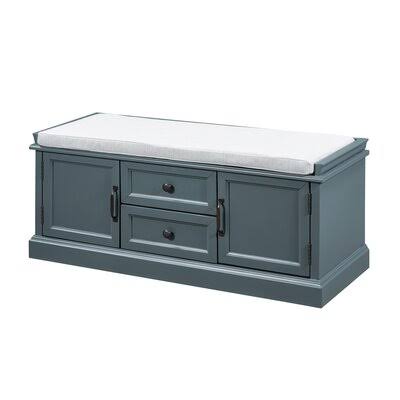 Dark Blue Storage Bench X1665