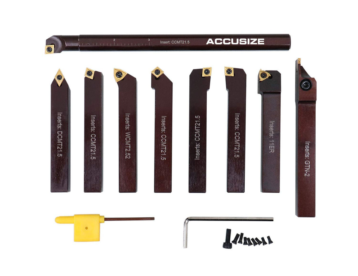 1/2 9 Pieces/Set Indexable Carbide Turning Tools and Boring Bar W327