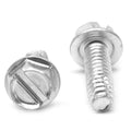 5/16-18 x 2 Coarse Thread Thread Cutting Screw Slotted Hex Washer Head Zinc Plated A107273