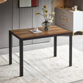 47 Inch Black Metal Dining Table U584
