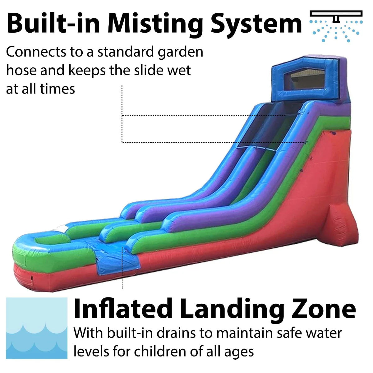 Inflatable Water Slide with Blower Y79932
