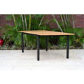 Rectangular Extendable Teak Finish Patio Dining Table D625