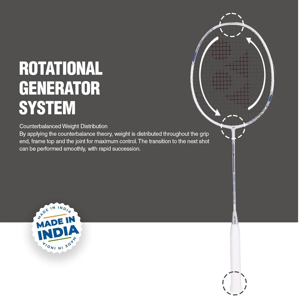 Pearl White Badminton Racquet F345482