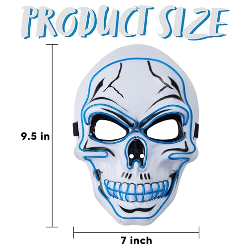 Halloween LED Skull Mask with Light Up Gloves I222