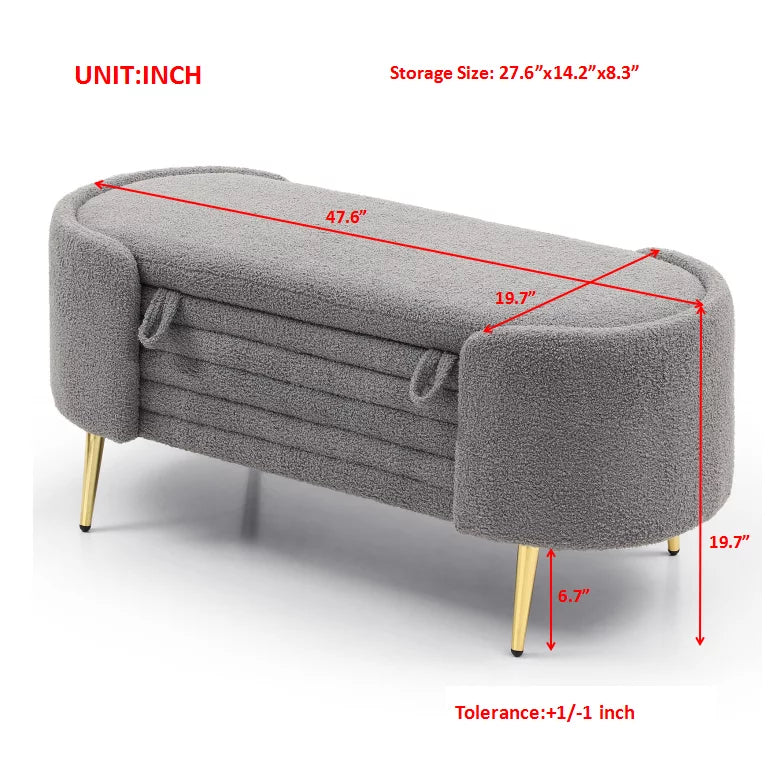 Grey Sherpa Storage Bench C69792