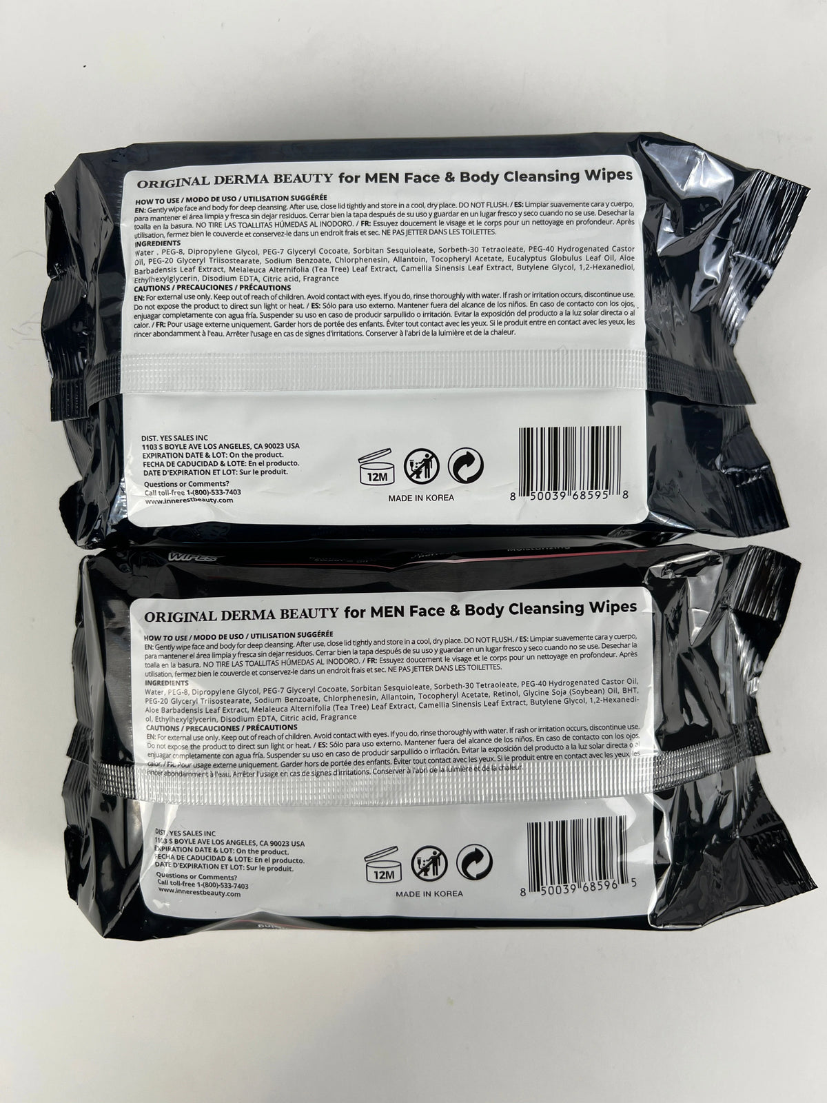 Men's Face and Body Cleansing Wipes Aloe & Vitamin D382440