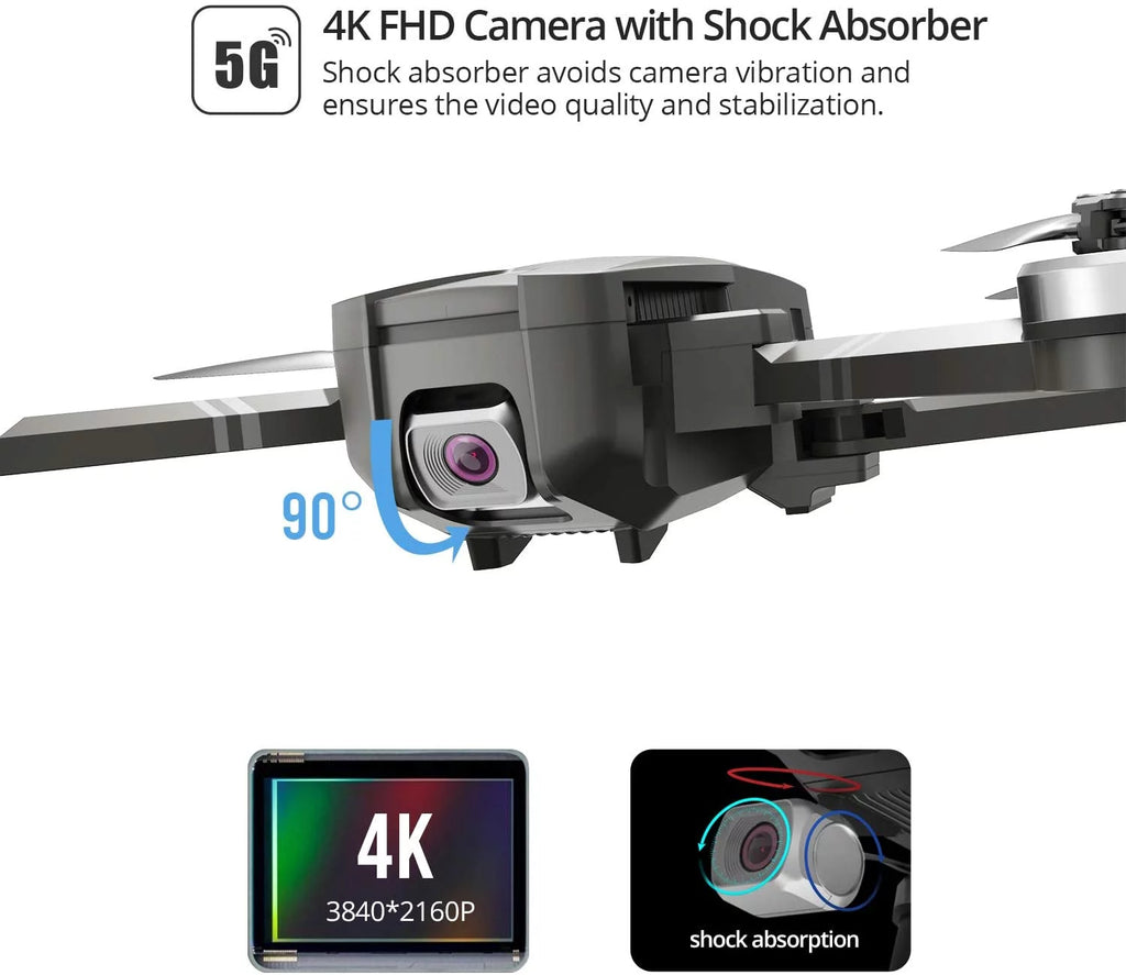 Foldable GPS 4K UHD Camera Drone with 2 Batteries Z7802