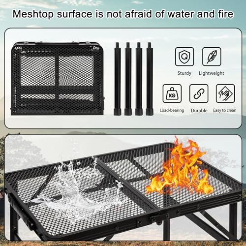 2.5 FT Mesh Metal Folding Picnic Table F2261