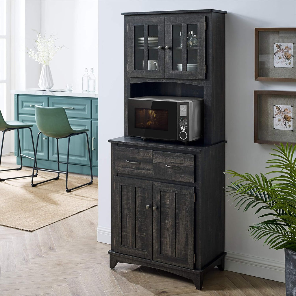 Microwave Storage Stand with Double Door Cabinets T191
