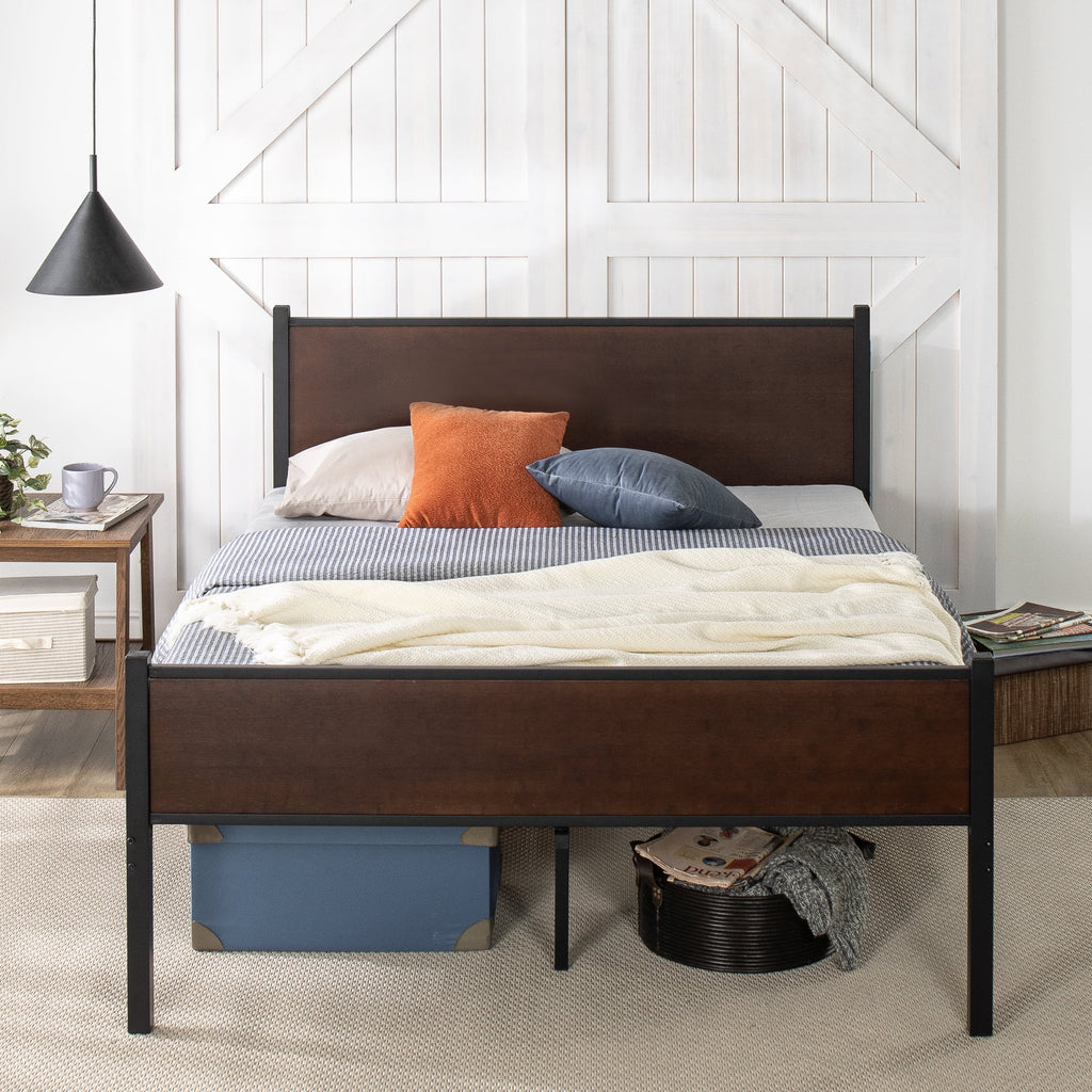 Queen Bamboo and Metal Platform Bed Frame R34983