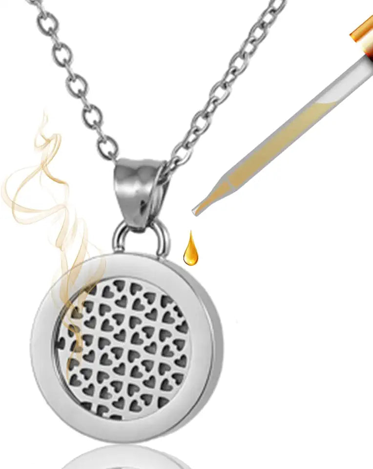 Metal Aroma Diffuser Necklace Pendant X34743