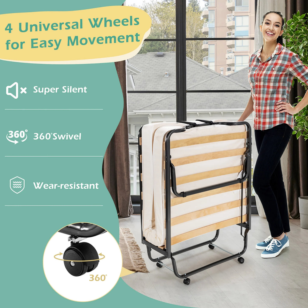 Portable Folding Bed with Memory Foam Mattress H33433