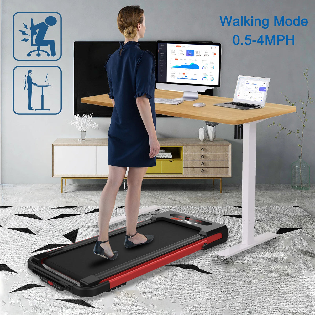 2.5 HP Folding Treadmill with LCD Display L61937