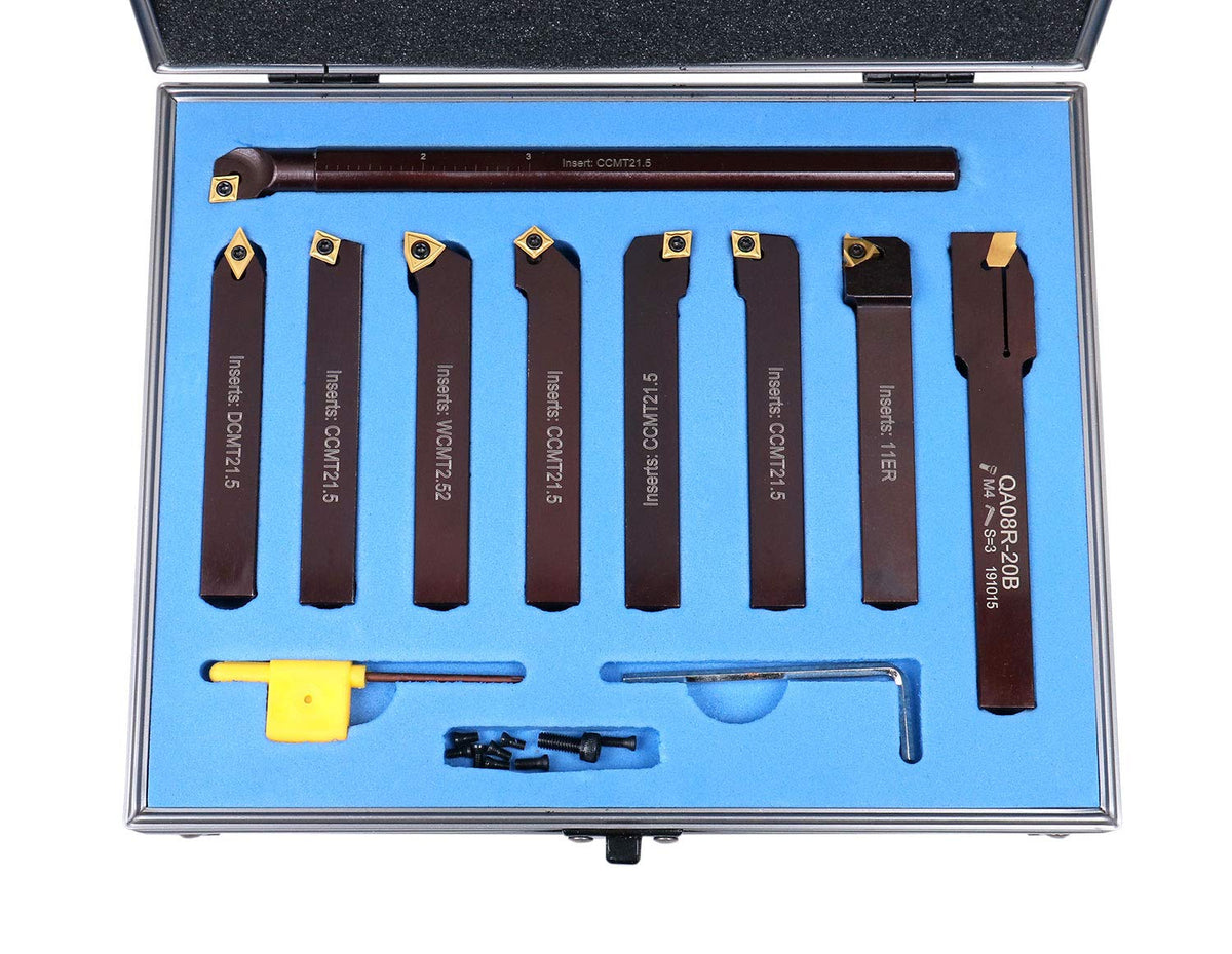 1/2 9 Pieces/Set Indexable Carbide Turning Tools and Boring Bar W327