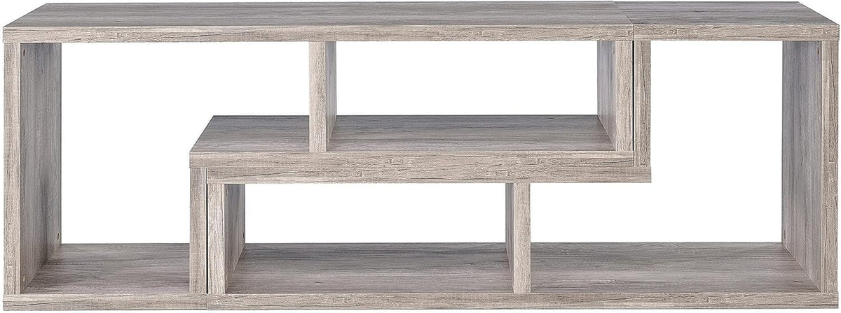 Grey Driftwood Convertible Bookcase TV Stand T6969