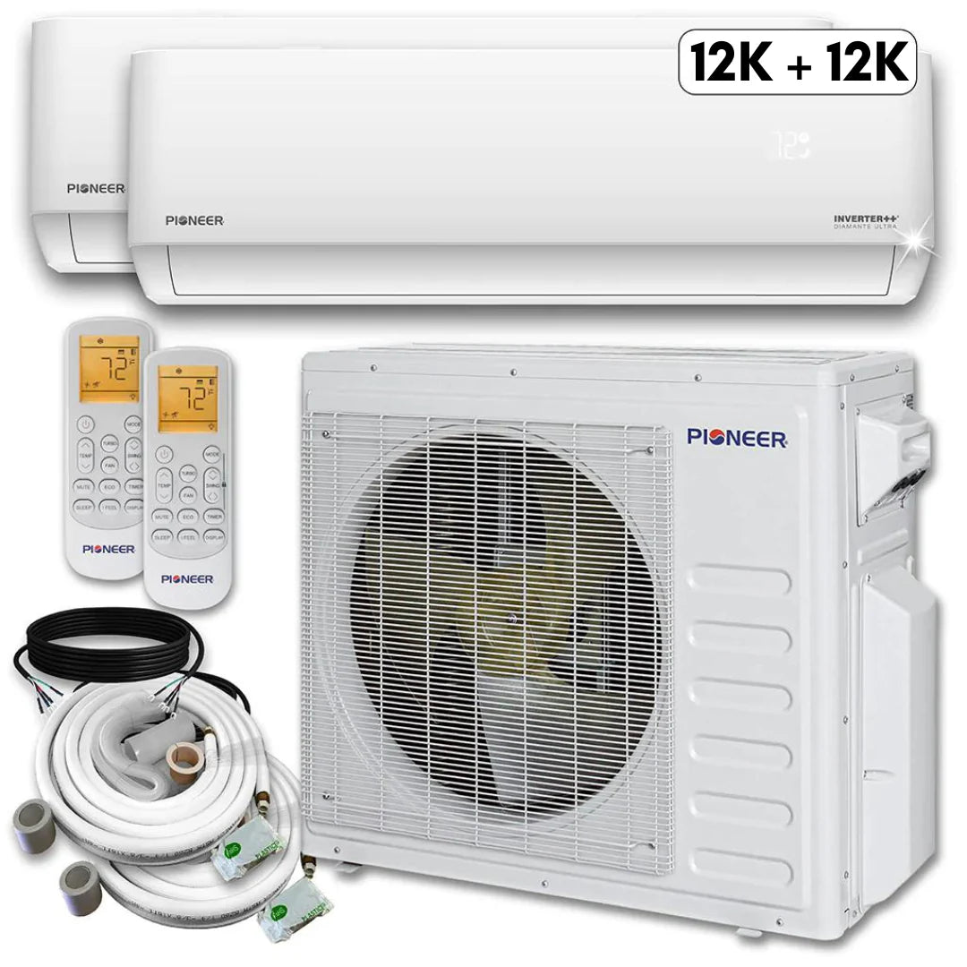 24,000 BTU 2 Zone Ductless Air Conditioner and Heat Pump G36023