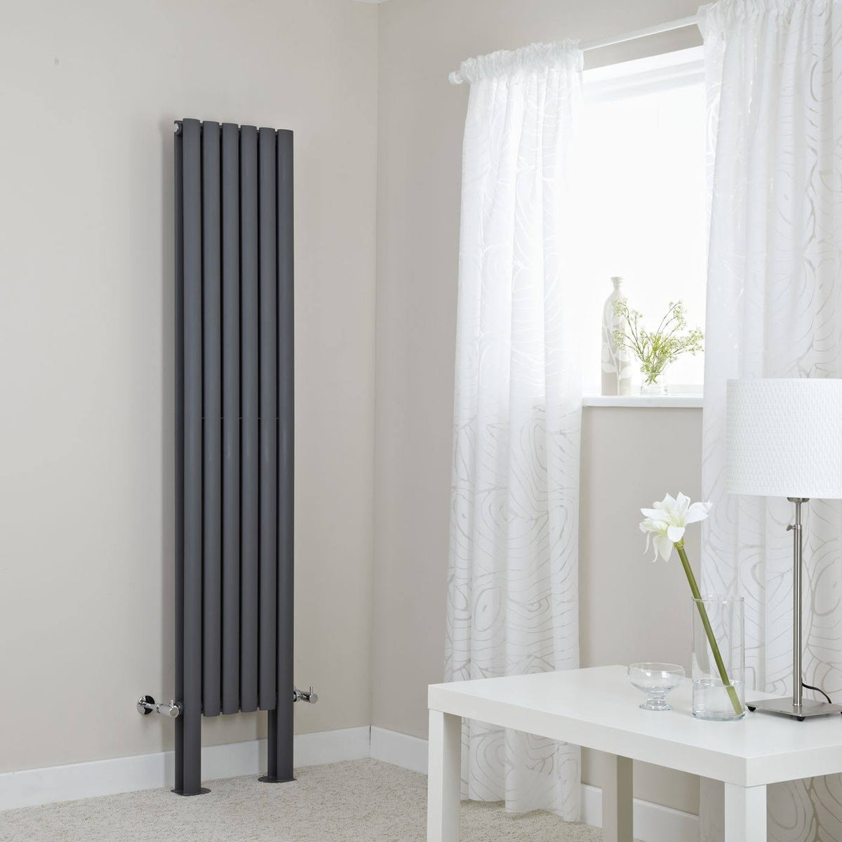 Anthracite Vertical Radiator with Feet V151