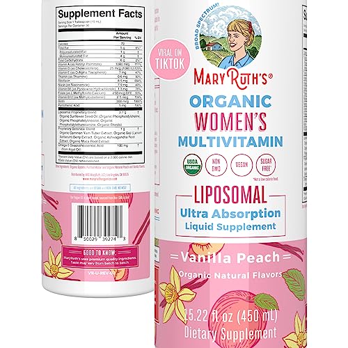 Organic Liquid Multivitamin for Women Vanilla Peach 15.22 Fl Oz O8380
