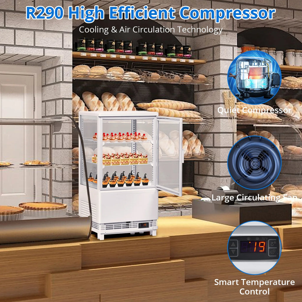 2.1 Cu.Ft Single Door Countertop Refrigerated Display Case X4125