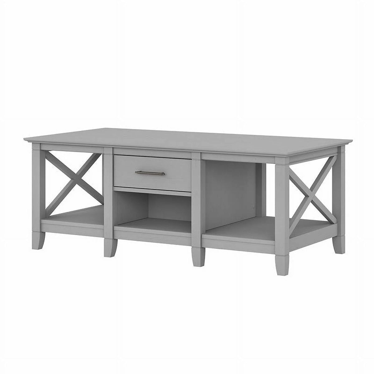 Modern Engineered Wood Coffee Table with Storage in Gray L465