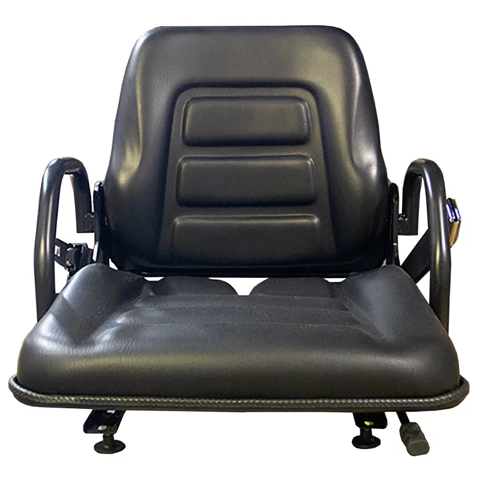 Black Vinyl Seat with Fold-Down Back Cushion A31969