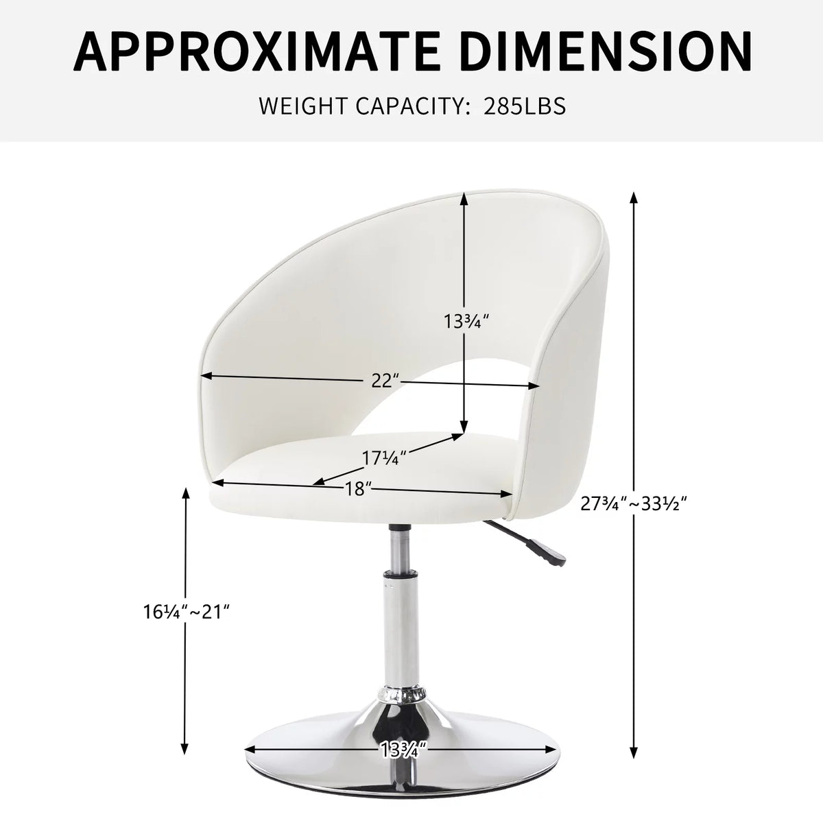 White Faux PU Upholstered Swivel Accent Chair K808