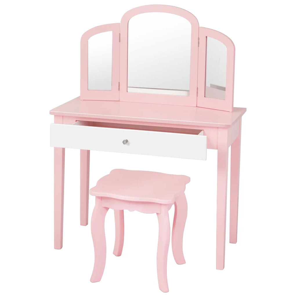 Kids Vanity Set with Mirror White G159