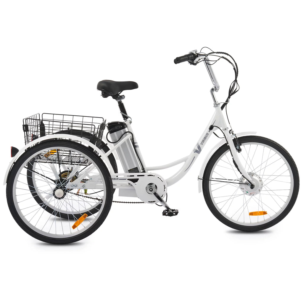 Electric Tricycle for Adults 3 Wheel Electric Bike 250W White X15343