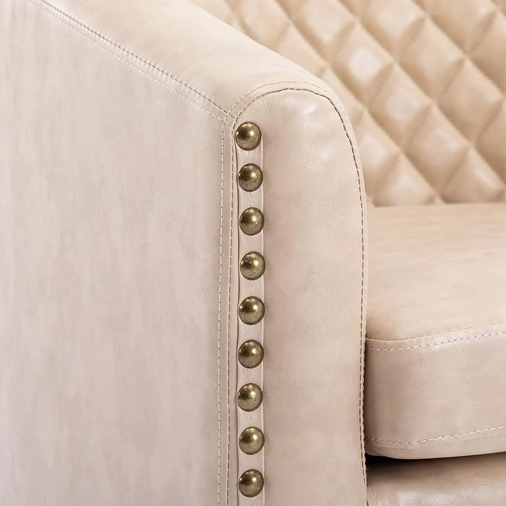Leather Club Chair with Ottoman G968605
