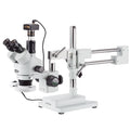 7X-90X Simul-Focal Boom Stereo Microscope with Fluorescent Light and 3MP Camera M531950