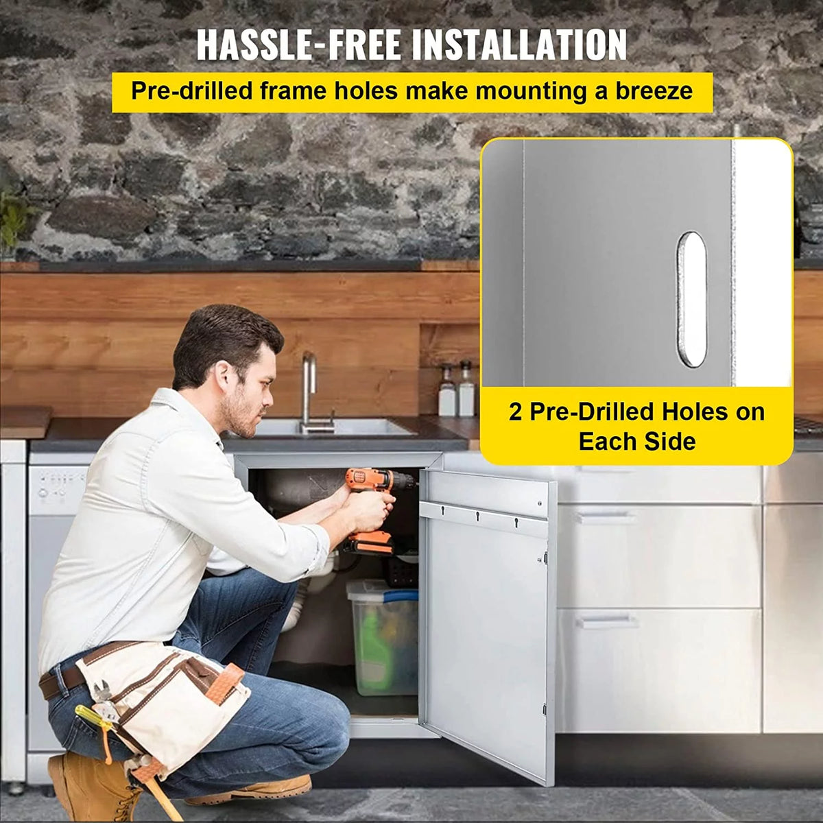 Stainless Steel Double Door L80209