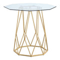 Contemporary Glass Top End Table F68035