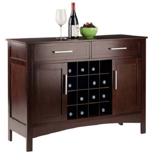 43.50” Cappuccino Brown Buffet Cabinet J257