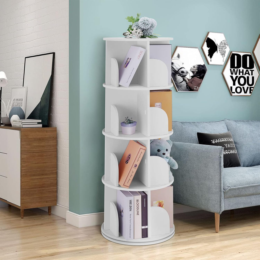Rotating 360 Display Floor Standing Bookshelf Storage Rack C664660