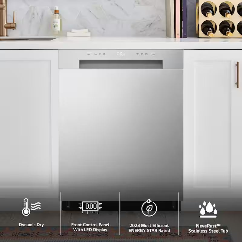Front Control Dishwasher with Stainless Steel Tub X71955