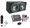 12" 1200W Dual Loaded Subwoofer Box + 1500W Amplifier + Capacitor T291606