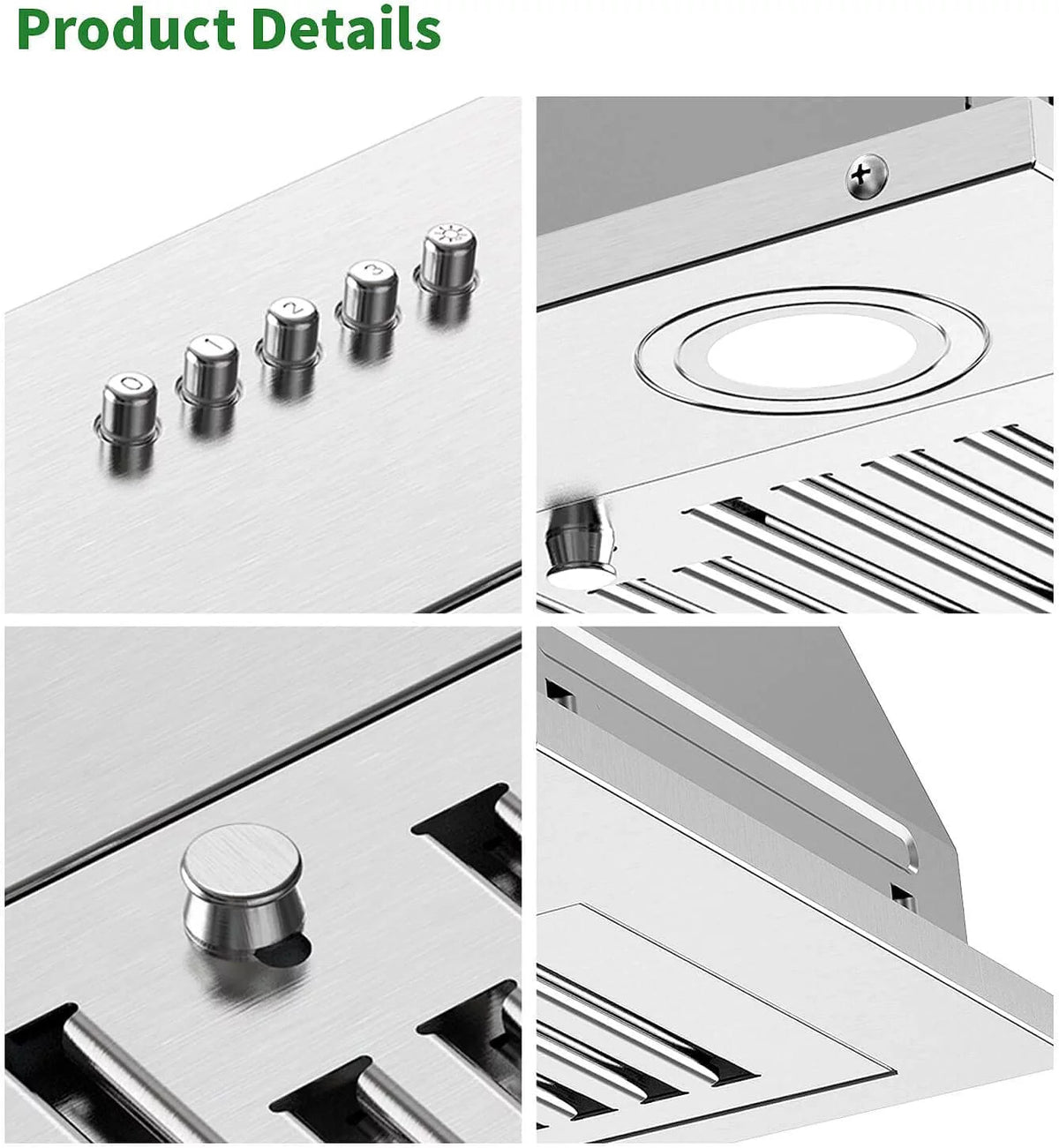 36 inch 600CFM Stainless Steel Built-in Range Hood Q5746