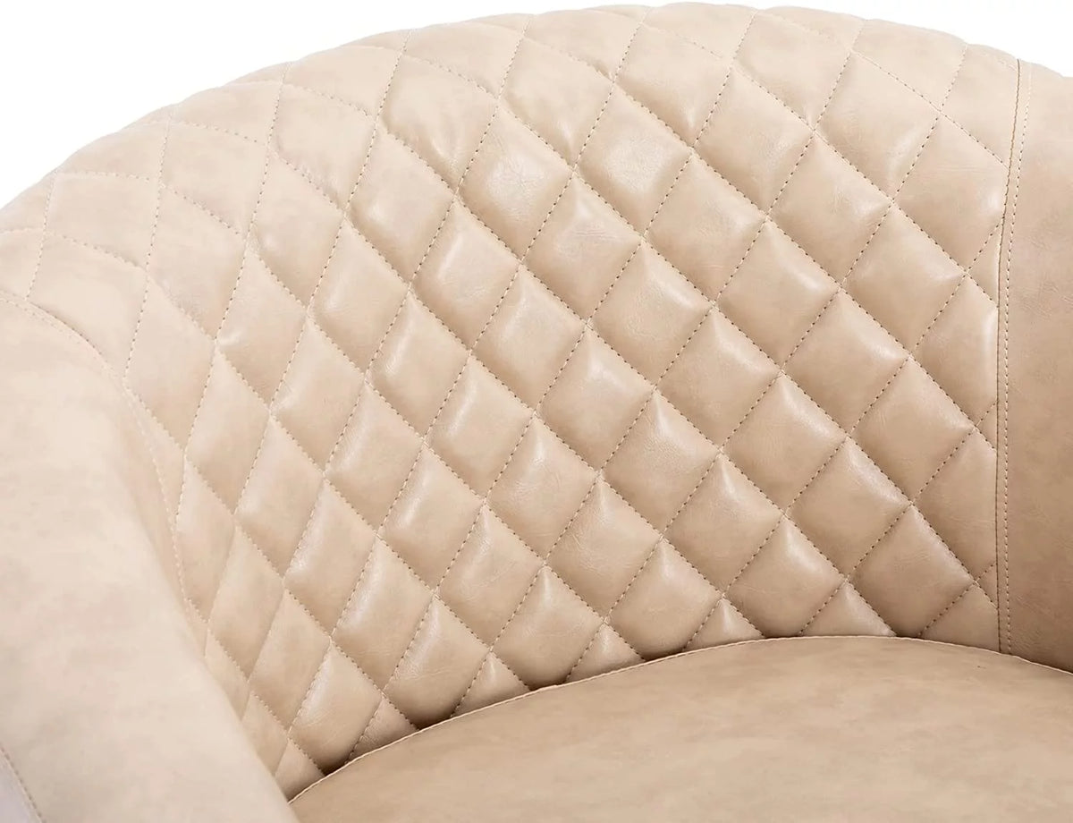 Leather Club Chair with Ottoman G968605