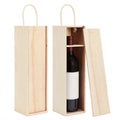 2 Pack Unfinished Wooden Wine Boxes with Handles R5733