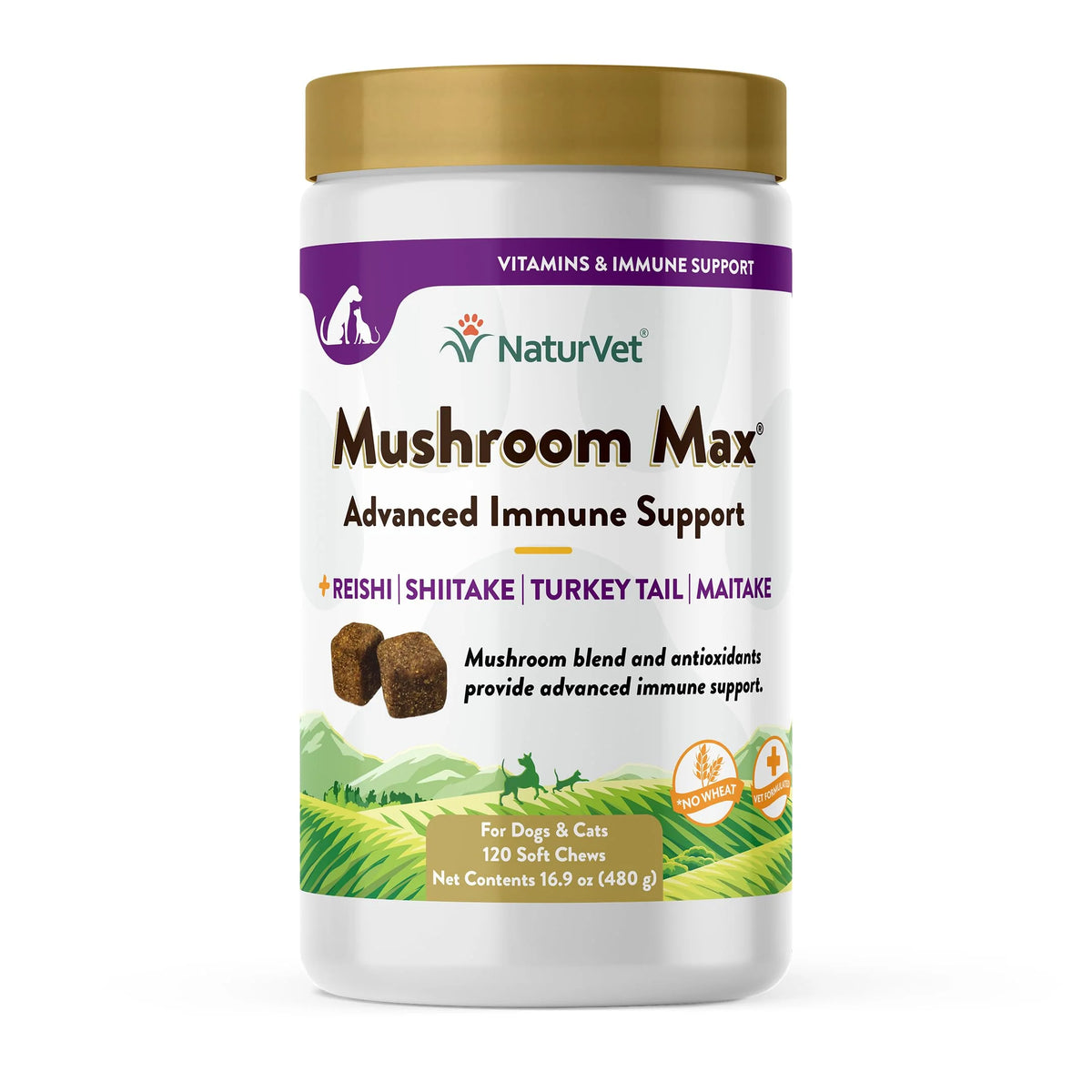 Mushroom Immune Support Dog Supplement 120 Ct N591