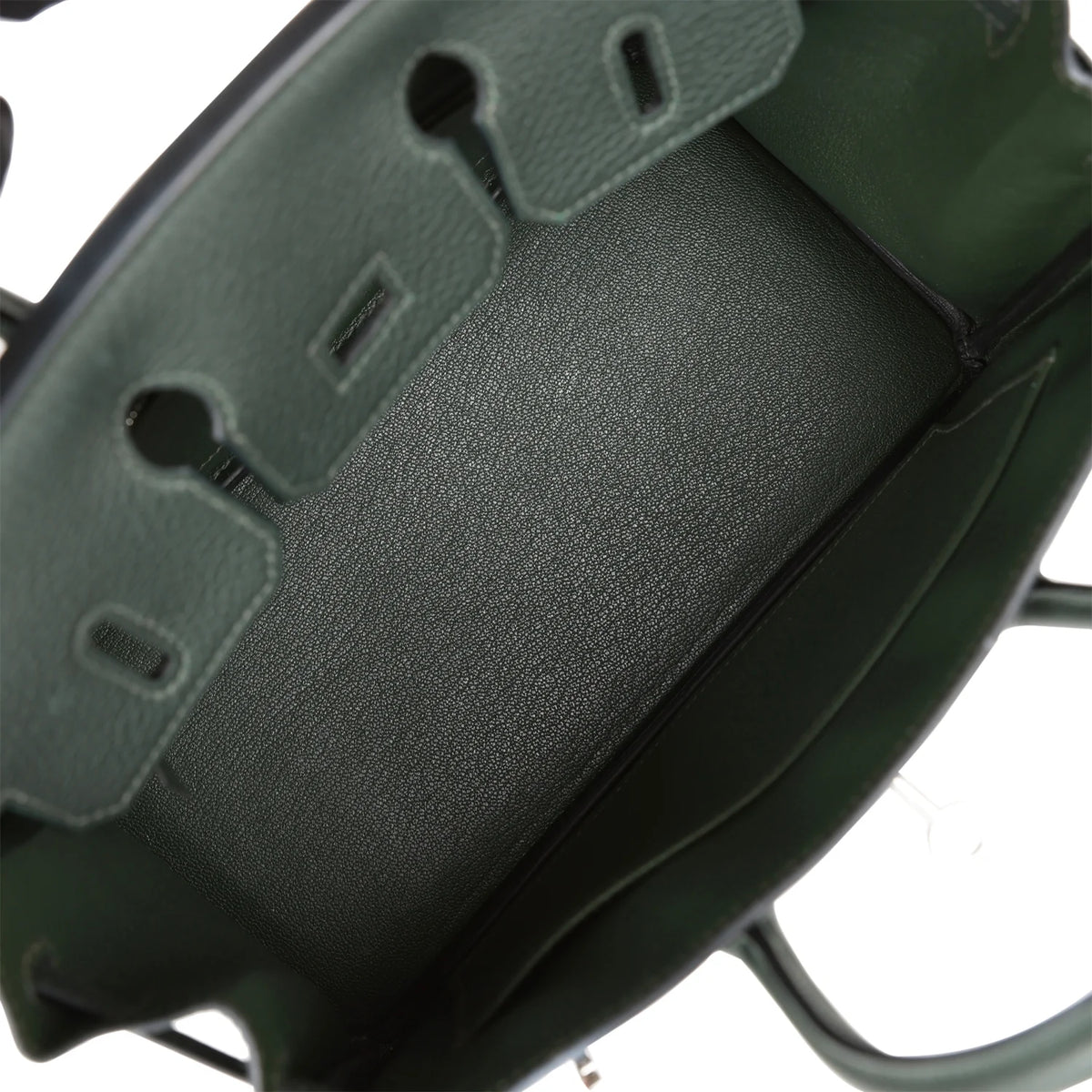 Birkin 25 Vert Fonce Togo Palladium Hardware M814