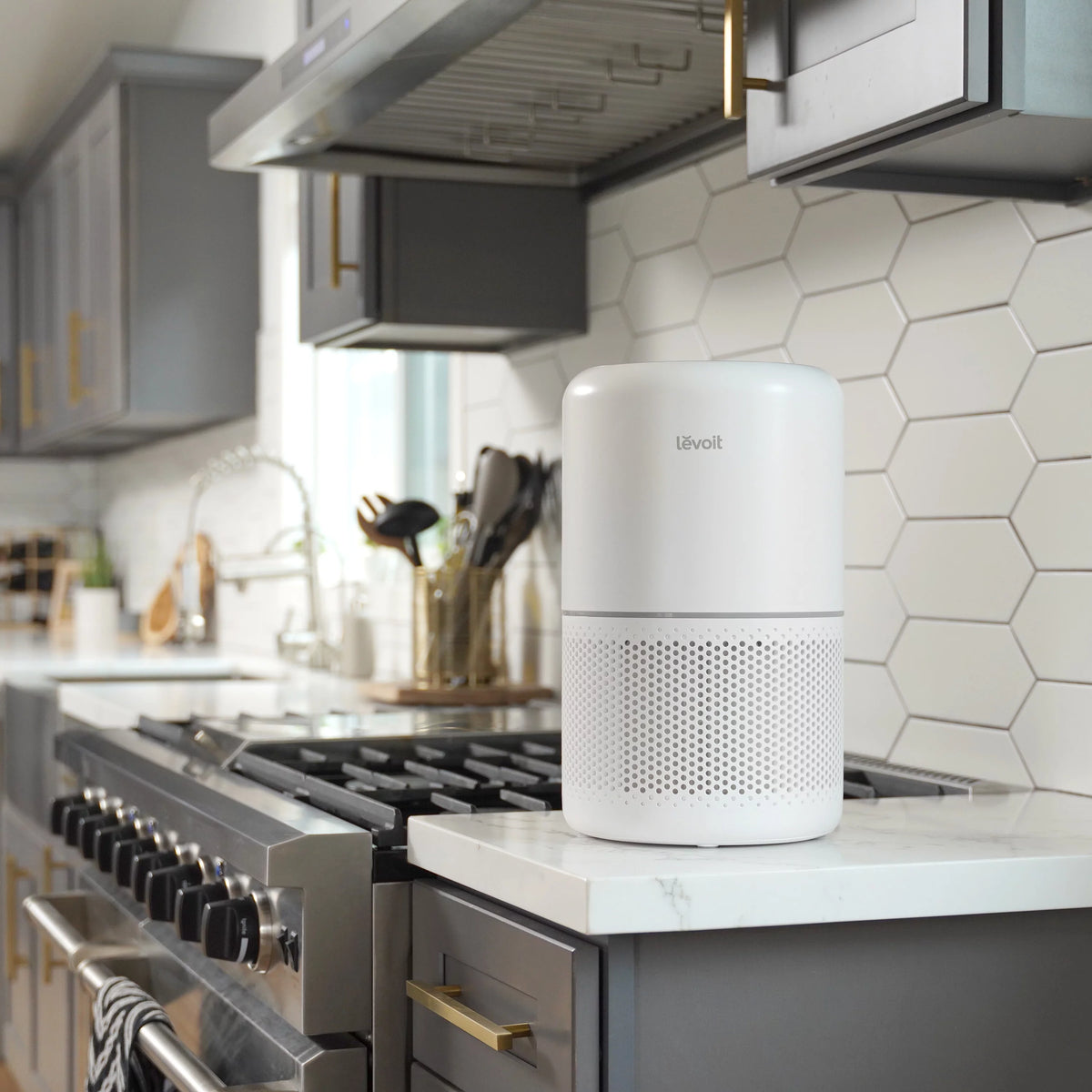 White Black True HEPA Air Purifier A96265