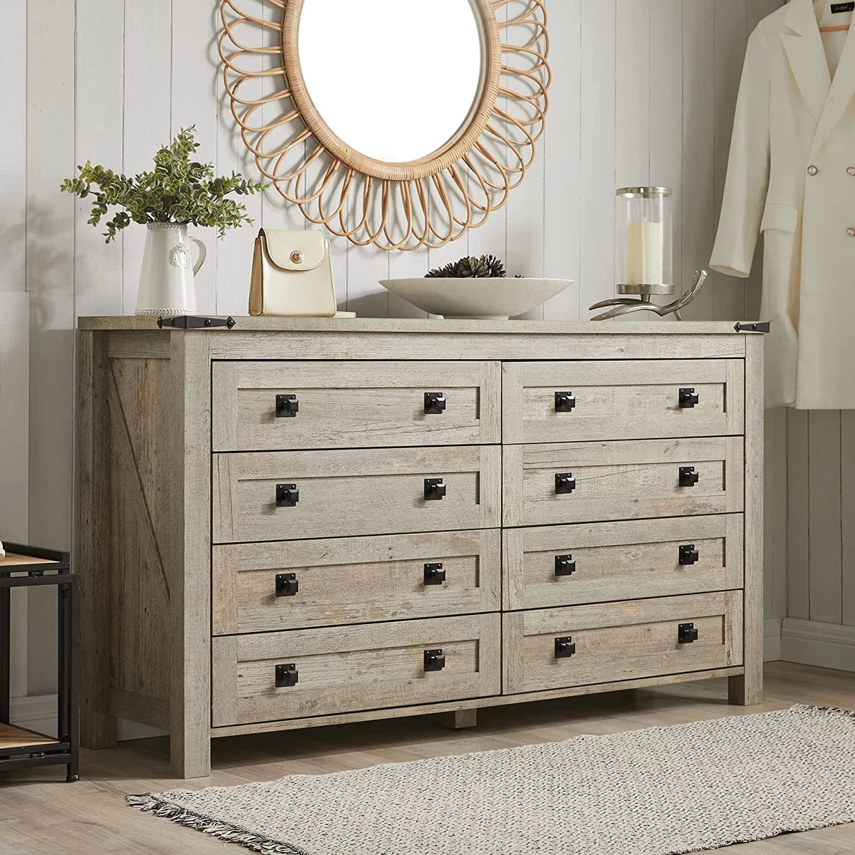 8 Drawer Wood Rustic Dresser B211