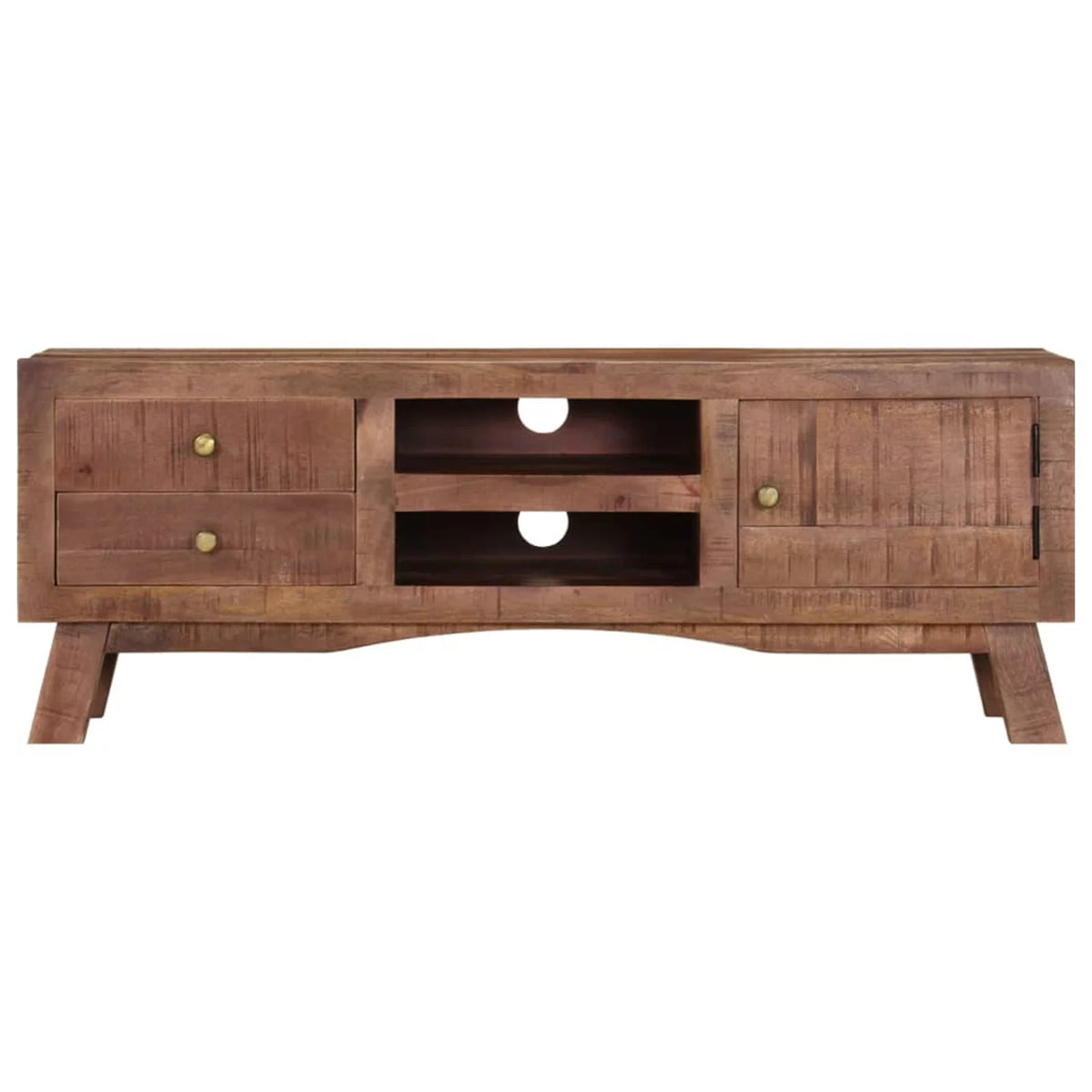 Rough Mango Wood TV Stand with 2 Drawers E32512