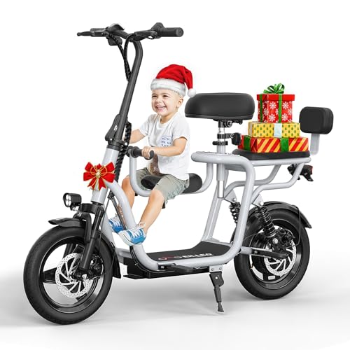 Electric Scooter with Seat, 500W Motor, 20 Mile Range, 14" Pneumatic Tires I376