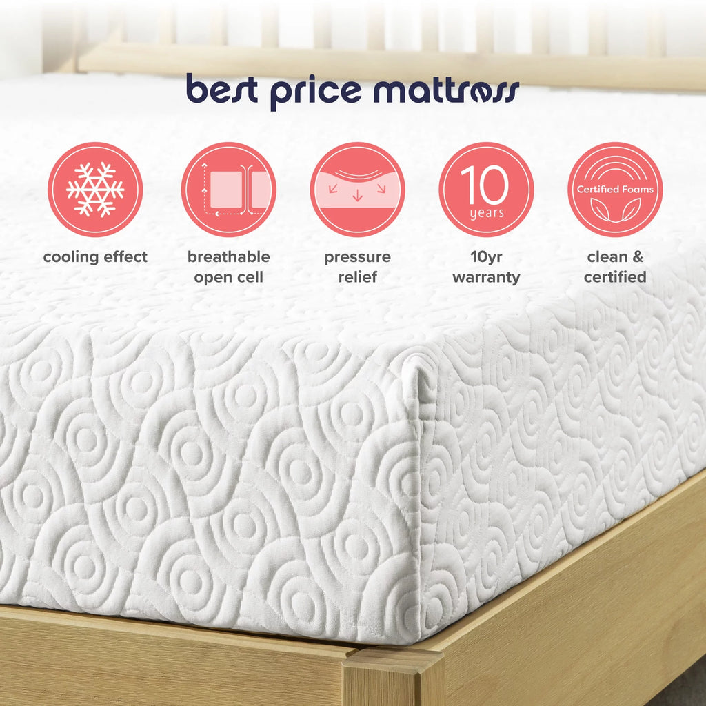 9" Gel Memory Foam Mattress, Twin H250800