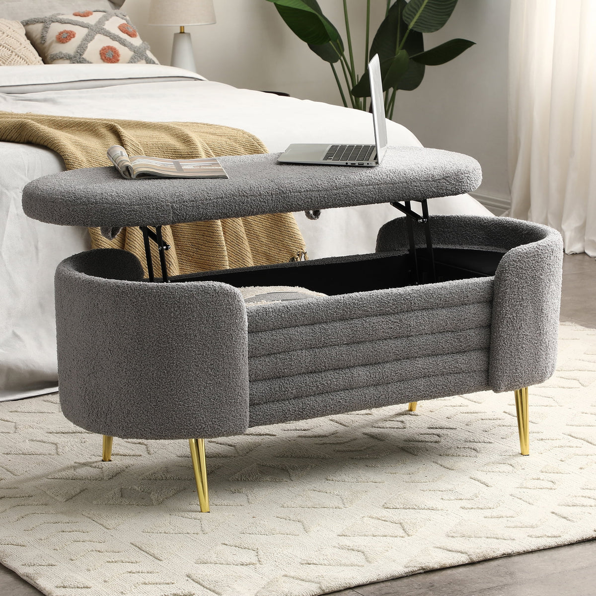 Grey Sherpa Storage Bench C69792