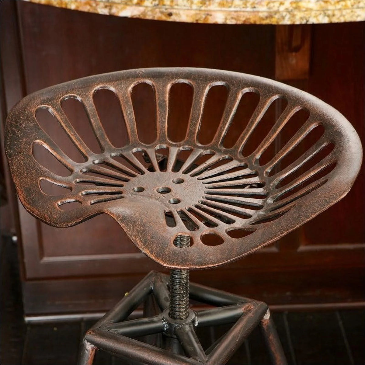 26" Copper and Silver Bar Stool N1177